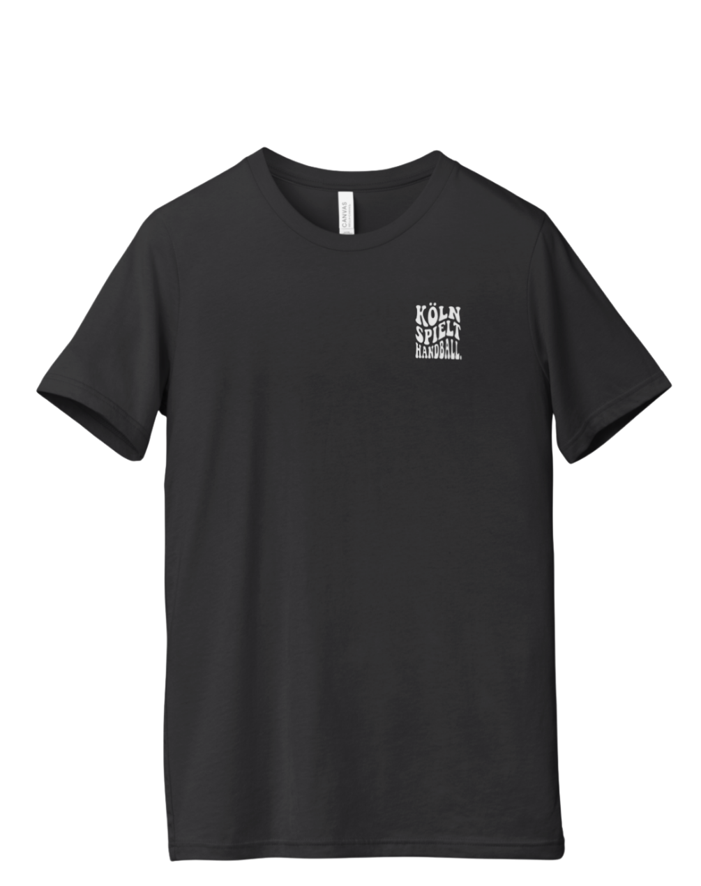 Köln spielt Handball. T-Shirt: schwarz & kleiner print vorne